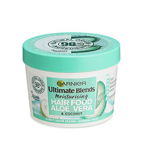 Garnier Ultimate Blends Hair Food, Aloe Vera 3-in-1 Normal Hair Mask Treatment, 390 ml