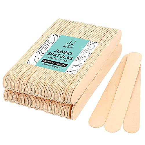 JoyJour Wood Large Spatulas Sticks for Waxing, Spatulas Applicators for Hair Removal Eyebrow and Body (Pack of 100)