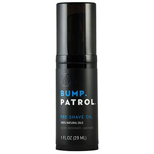 Bump Patrol Pre-Shave Oil for Men with Natural Essential Oils - Smooth Shave, Softer Skin - 1 Ounce