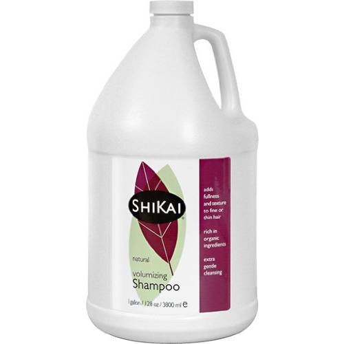 Shikai - Volumizing Shampoo, Plant-Based, Non-Soap, Non-Detergent, Adds Fullness and Texture to Fine or Thin Hair (1 Gallon)