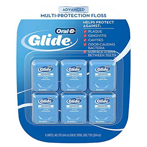 Oral B Glide Pro Health Advanced Multi Protection Floss Clean Mint (Netcount 6 Pack), 6 Count (Pack of 1)