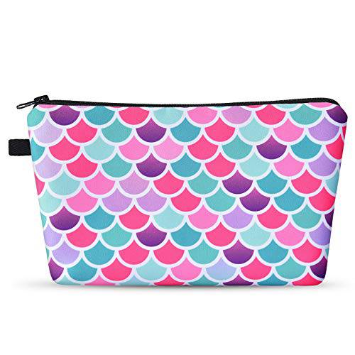 Mermaid Makeup Bag - Travel Cosmetic Bag for Girls Women Gift Water-resistant Vanity Toiletry Bag Pouch Beauty Cosmetic Organizer Gadget Pencil Case