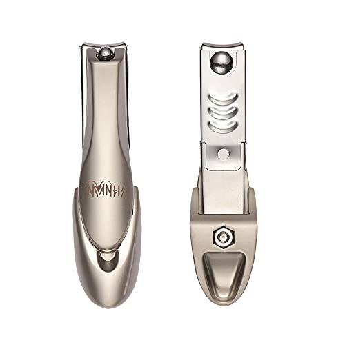 Nail Clipper, Fingernail Clipper, Toenail Clipper, MANTIS Heavy Duty Deluxe Nail Trimmer, No Splash Nail Cutter, Bionic Design for Male Fingernails and Toenails Care, Large, Black [Pack of 1]