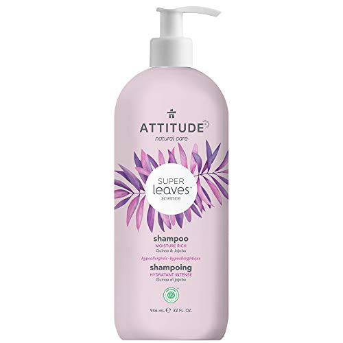 ATTITUDE Hair Shampoo, EWG Verified, Plant- and Mineral-Based Ingredients, Vegan and Cruelty-free Beauty and Personal Care Products, Moisture Rich, Quinoa and Jojoba, 32 Fl Oz