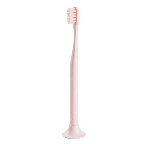 Bogobrush Reusable Toothbrush and Stand Made with Reusable Material and Soft Nylon Bristles in Black