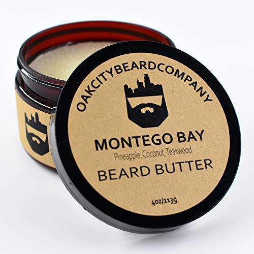 Oak City Beard Company - Montego Bay - 4 Ounce - Beard Butter - Beard Conditioner - Pineapple - Coconut - Teakwood