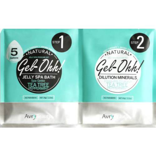 AvryBeauty Gel-Ohh Jelly Spa - Tea Tree & Peppermint,2 Count(Pack of 1)