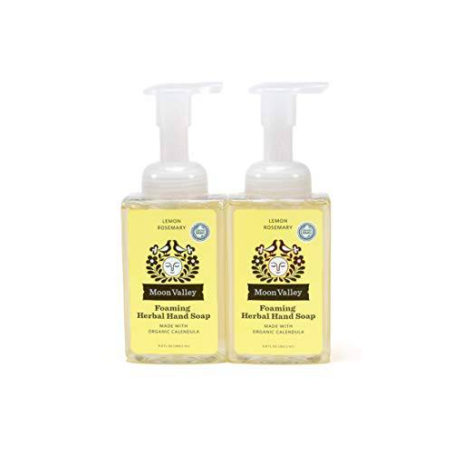 Moon Valley Herbal Foaming Hand Soap, Lemon Rosemary Two Pack, Vegan, Recyclable Bottle