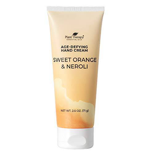 Plant Therapy Sweet Orange & Neroli Age-Defying Hand Cream 2.5 oz Creamy, Hydrating & Softening for Glowing Skin