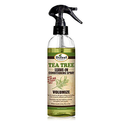 Difeel Volumize Leave in Conditioning Spray with 100% Pure Tea Tree Oil 6 ounce