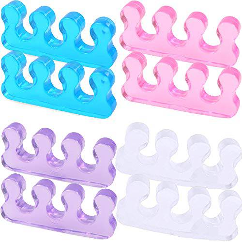 Toe Separators，Silicone Pedicure Spacers Straighteners for Feet Nail Polish Crooked Toes Washable