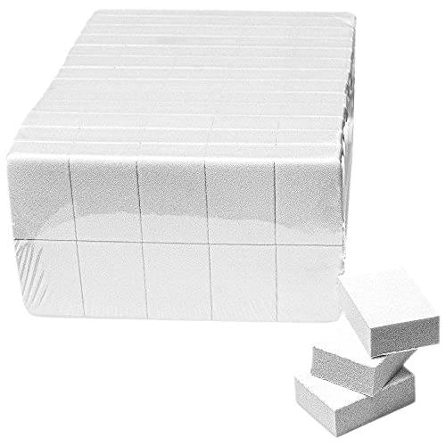 JoyJour Nail Mini Buffer Block File Grit 2 Sided (130 Count) (White)