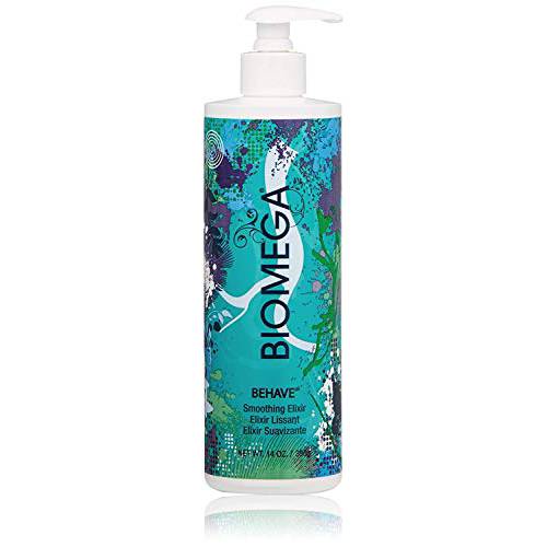 BIOMEGA Behave Smoothing Elixir, Infused with Omega-Rich Emollients and Keratin Amino Acids that Smooth the Cuticle and Delivers Vital Moisture to Hair