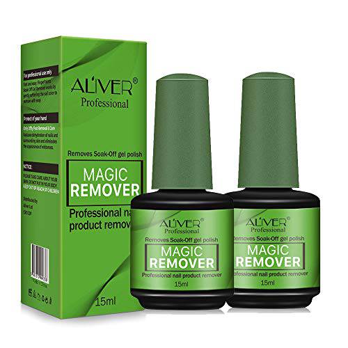 Gel Nail Polish Remover, 2 Pack Gel Polish Remover, Remove Gel Nail Polish Within 3-5 Minutes - Quick & Easy Gel Polish Remover - No Need For Foil, Soaking Or Wrapping, 0.5 Fl Oz