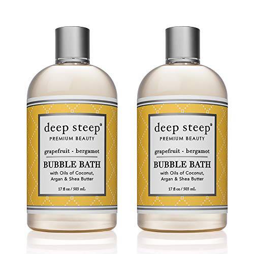 Deep Steep Bubble Bath, 17 Ounce (Pack of 2) (Grapefruit Bergamot)