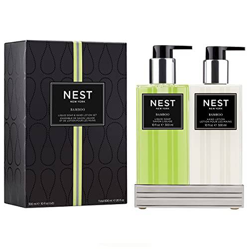 NEST Fragrances Bamboo Liquid Soap & Hand Lotion Set, 10 Fl Oz (Pack of 2), 20