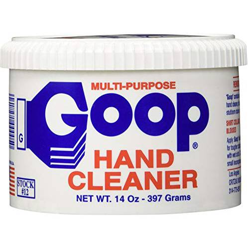 GOOP Multi-Purpose Hand Cleaner - Waterless Hand Degreaser and Laundry Stain Remover - A Cleaner to Remove Dirt, Oil, Paint, Ink, and Stains - Original, 14oz (Pack of 2)