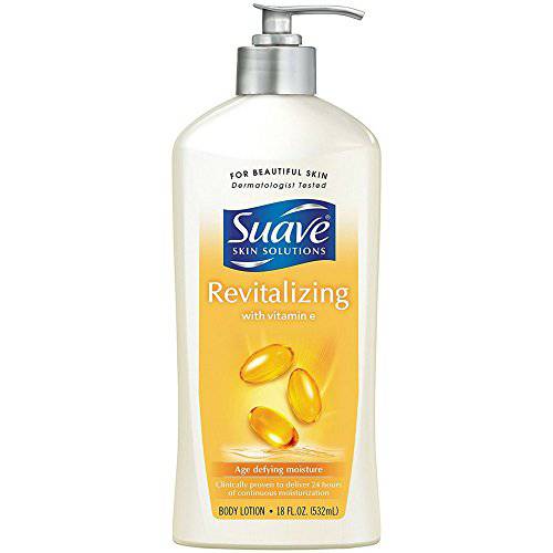 Suave Revitalizing with Vitamin E Body Lotion, 18 oz (Pack of 3)