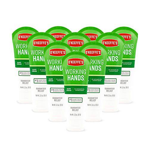 O’Keeffe’s Working Hands Hand Cream, 3 ounce Tube, (Pack of 10)