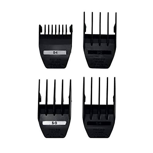Wahl Professional - 4-Piece Peanut/MAG/Beret Hair Clipper/Trimmer Cutting Guides Set - Black