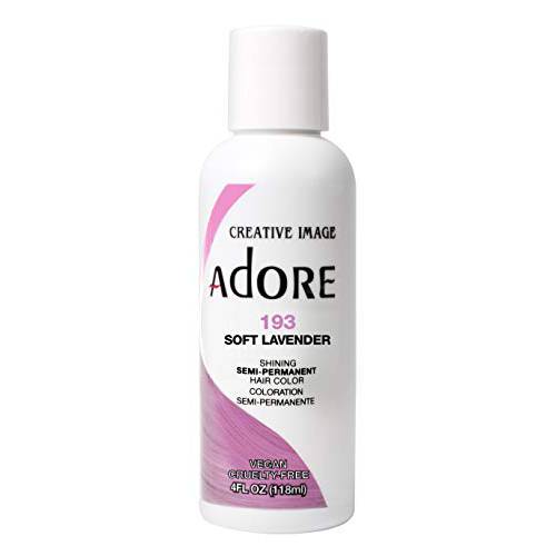 Adore Semi-Permanent Haircolor 193 Soft Lavender 4 Ounce (118ml) (2 Pack)