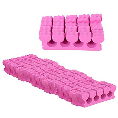 Iconikal Pedicure Foam Toe Stretcher and Separator, Pink, 36-Pack