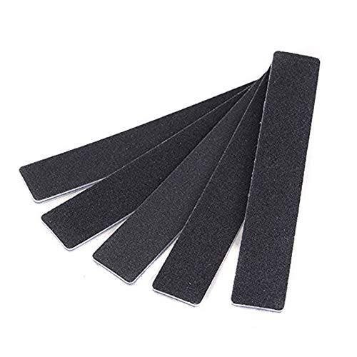 10PCS Black 60/60 Grit Rectangle Professional Washable Duplex Scrub Waterproof Double Sided Nail Files Block Emery Board Cosmetic Manicure Pedicure Nail Art Care Sanding Buffer Buffing Tools Supply