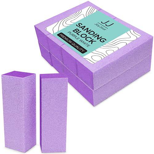 JoyJour sanding Block Nail Buffer Purple White 100/180 Grit Nail Art Manicure Pedicure File 10 PCS