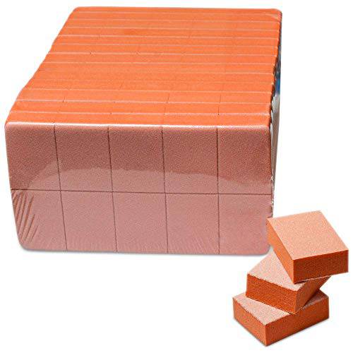 JoyJour Nail Mini Buffer Block File Grit 2 Sided (130 Count) (Orange)