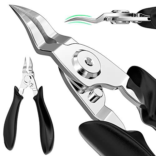 Ingrown Toenail Clippers (Upgrade), Steel Nail Clippers for Professional Podiatrist, Unique Long handle Curved Blade Tool for Thick & Ingrown Nails, Suitable for Men, Women and Elderly-XIORRY