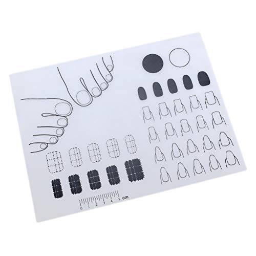 Nail Art Stamping Mat Silicone Workspace Stamping Plate Nail Polish Coloring Practice Pad Nail Sticker Guide Printing Transfer Table Cover Palette Tools Manicure Mat (B Type) (Translucent color)