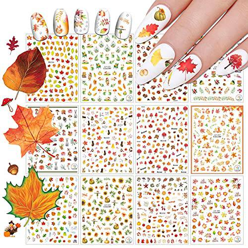 1000 PCS Halloween Skull Nail Art Stickers, EBANKU Nail Stickers Decals Self-Adhesive Pumpkin Ghost Bat Grave Nail Stickers 3D Nail Design Nail Decorations for Halloween Party-12 Sheets