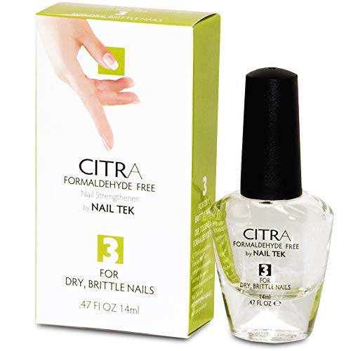 Nail Tek CITRA 3 Nail Strengthener For Dry, Brittle Nails, Nourish, Strengthen, Fortify and Protect Nails from Chips, Splits, Peeling, and Breakage, 1-Pack