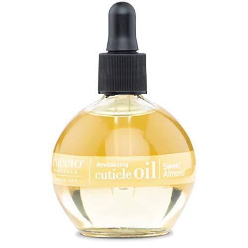 Cuccio Naturale Revitalizing Cuticle Oil - Hydrating Oil For Repaired Cuticles Overnight - Remedy For Damaged Skin And Thin Nails - Paraben Free, Cruelty-Free Formula - Sweet Almond - 2.5 Oz