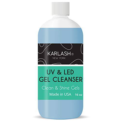 Karlash Max Uv & Led Gel Cleanser for Nails Clean & Shine Gels 16oz