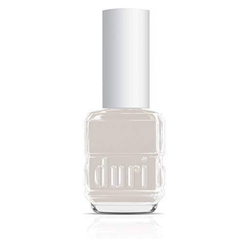 duri Nail Polish, 785 Let It Snow, Light Grey Pastel, Full Coverage, Glossy Finish, Fast Drying, Easy to Apply, 0.5 Fl Oz