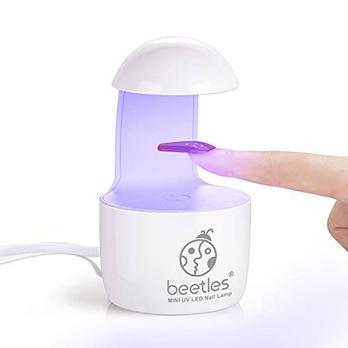 Beetles Mini Nail LED Lamp, Innovative Gel Nail Lamp with Smart Sensor for Easy and Fast Nal Extension System, Manicure UV LED Light for Gel Nail Art Flash Curing Lamp DIY Nail Art