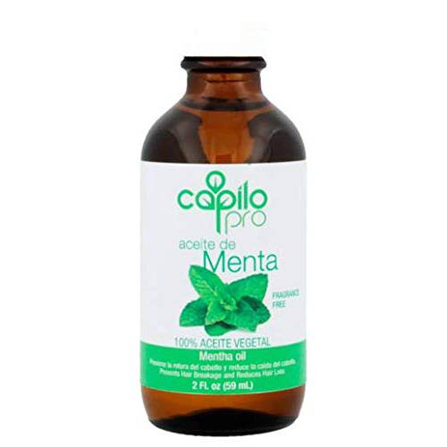 Capilo Pro Peppermint Oil, Hair and Skin Care (2 oz Bottle) Paraben Free, Salt Free, Sodium Sulfate Free, Silicone Free, Mineral Oil Free, Fragrance Free, Natural Ingredients