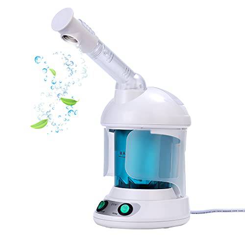 DYB Portable Facial Steamer, Nano Ionic Face Steamer with 360°Rotatable Sprayer,Mini Facial Steamer for Salon and Spa,1 Piece Headband and 4 Pieces Steel Skin Kits.