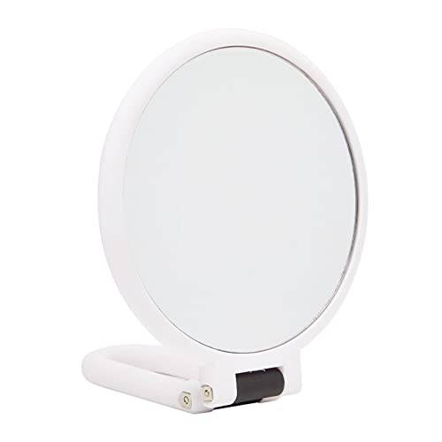 Glamlily Pink Handheld Magnifying Mirror for Makeup, 1/10x Magnification (9.5 x 5.3 in)
