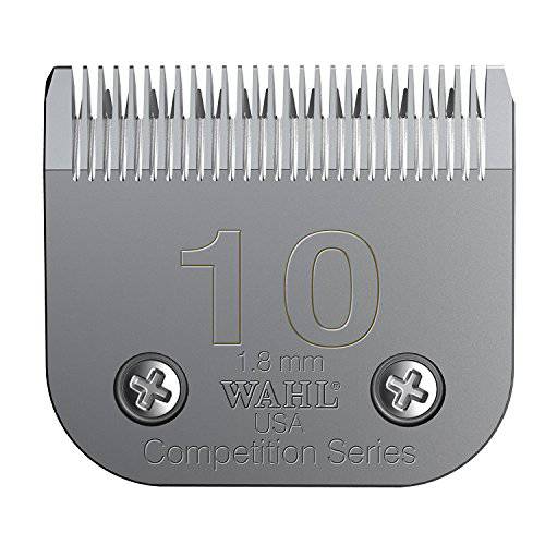 WAHL Competition Blade, Number 10, Full Tooth, Blade Set Animal Clipper, 1.8mm, Replacement Blades, Spare Clipper Blade, Pet Clipper Spares, Stainless Steel, Rust Resistant, Precise Cutting