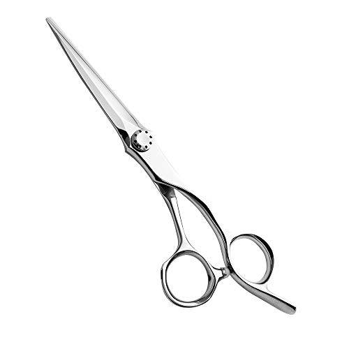 AOLANDUO 6 Inch Sword Blade Hair Scissors/ Barber Scissors-High End Japanese AICHI Steel Handmade Hair Cutting Shears with Offset Handle for Salon Stylists Beauticians & Hairdresser