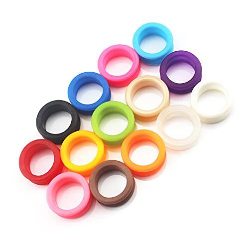Dciustfhe 50Pcs Silicone Finger Rings for Any Scissors Inserts Haircutting Styling Tools Accessories Mix Colors