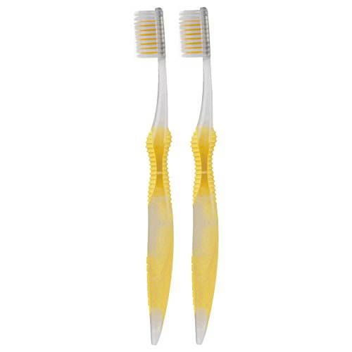 Sofresh Flossing Toothbrush - Adult Size | Your Choice of Color - Pack of 2 - Yellow