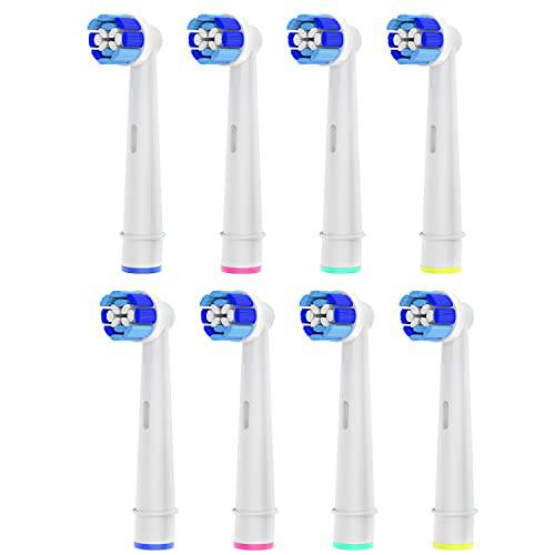 Bimily Toothbrush Replacement Heads Compatible with Oral B Braun Electric Toothbrush, Pack of 8 Replacement Toothbrush Heads for Precision Clean and Gum Care