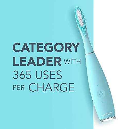 FOREO ISSA 3 Rechargeable Electric Ultra-Hygienic Sonic Toothbrush with Silicone & PBT Polymer Bristles, Replaceable 6-Months Brush Head, 16 Intensities, 365 Days/ USB Charge