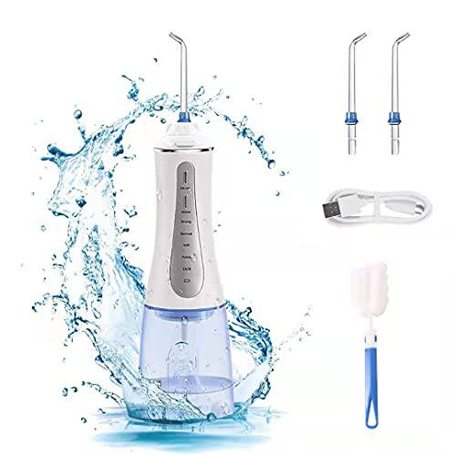 Luckboat Cordless Water Flosser,350MLPortable Teeth Oral irrigator,Smart Tooth Cleaner with 5 Cleaning Modes, IPX7 Waterproof ,Water Dental Flosser Cordless for Teeth and Brace (Blue)
