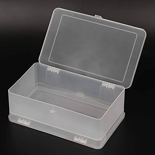Double-Layer Nail Art Tool Storage Box Personal Box Storage Case for Nail Art Pens Nail Brush Container Case Manicure Nail Tools (White)