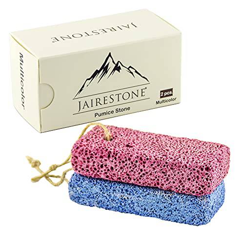 Pumice Stone - Callus Remover and Foot Stone Scrubber - Exfoliating Foot Stone Pumice Rock for Hard, Dry and Dead Skin on Heels, Body, Feet (Pack of 2) (Multicolor)