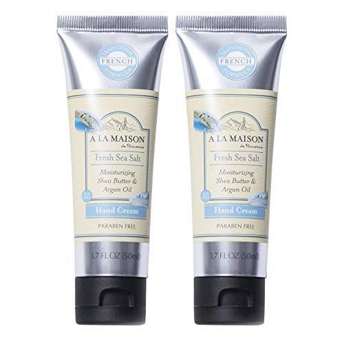 A LA MAISON Fresh Sea Salt Lotion for Dry Skin - Natural Hand and Body Lotion (2 Pack, 1.7 oz Bottle)